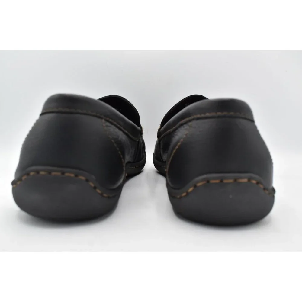 Born Mens Size 11 Simon III Black‎ Full Grain Leather Slip On Loafers Shoes